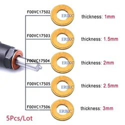 4PCS F00VC17502 Injector Nozzle Copper Washer F00VC17503 F00VC17504 F00VC17505 Diesel Sprayer Gasket F00VC17506 for Bosch Shim