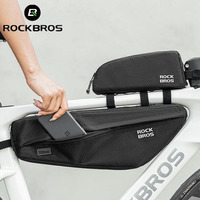 ROCKBROS Cycling Bag Rainproof Top Tube Frame Bicycle Bag Reflective Large Capacity MTB Road Bike Pannier Bag Wear-resistant