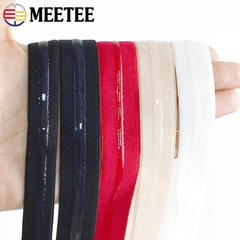 5/10/20M 8-25mm Silicone Elastic Band For Clothes Underwear Non-slip Ribbon Garment Rubber Webbing Tapes DIY Sewing Accessories