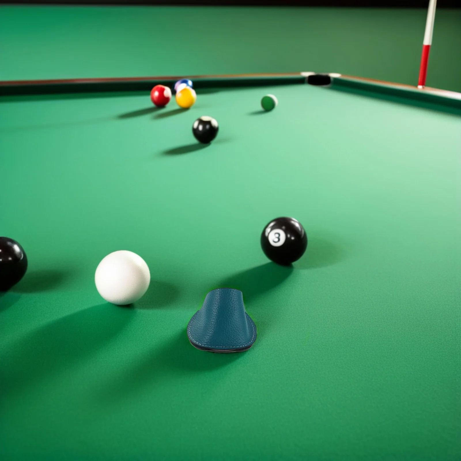 Tempat Kapur Billiard, Kantong Billiard, Tas Bubuk Billiard, Tempat Tongkat Billiard Biru, Tongkat Billiard yang Dapat Ditarik