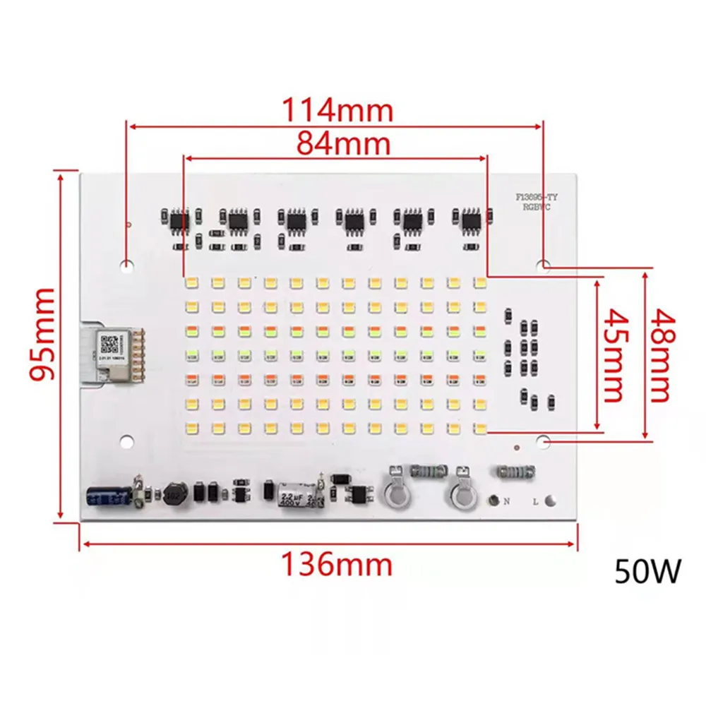 LED Lamp Chips 220V SMD Bulb 2835 Smart IC Led Light Input 30W 50W 100W For Outdoor FloodLight