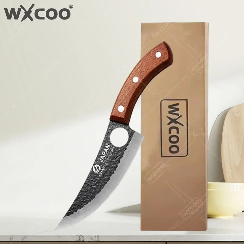 WXCOO Professional Kitchen Boning Knife Butcher Hand-Forged Meat Cleaver Vegetable Cutting Household Fruit Slicing Kitchen Knife