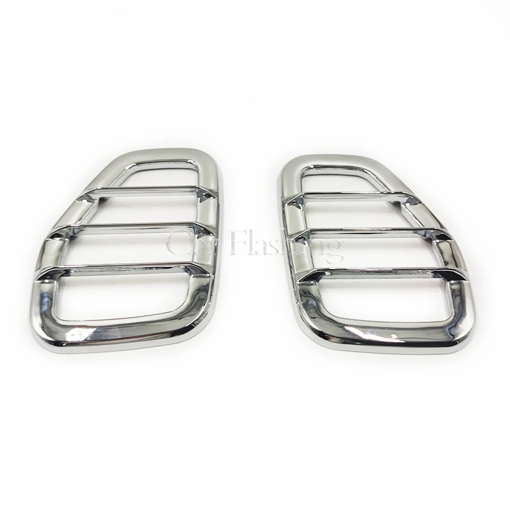 

for CSCSNL 1 Set Chrome Silver Front Side Marker Light Guard Trim Covers For Hummer H3 2005-2010 For