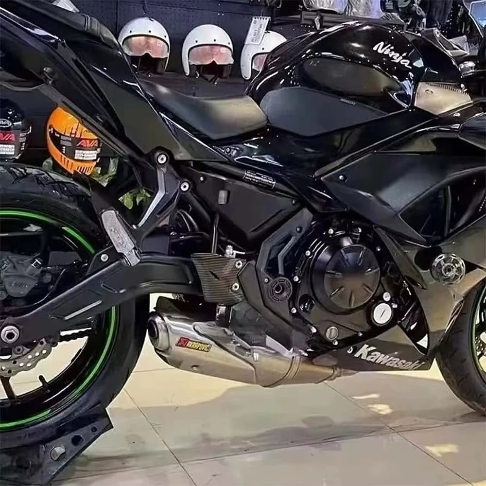 لكاواساكي نينجا 650 Z650 2017-2023 2024 ألياف الكربون دراجة نارية الملحقات الخلفية القدم كعب الحرس مسند القدمين أجنحة حامي