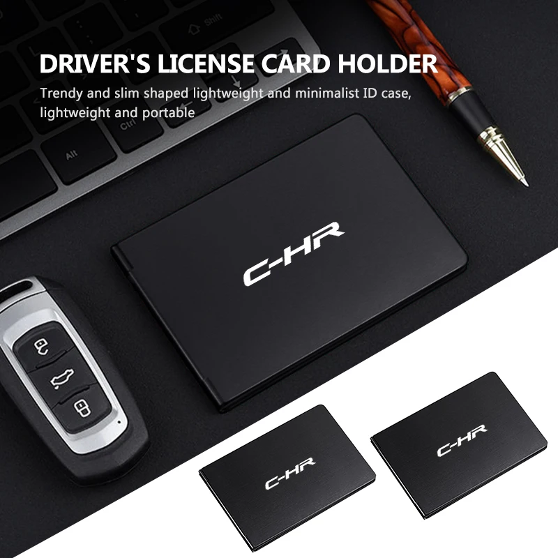 Car Anti-theft ID Credit Card Holder Metal Wallets Pocket Case For Toyota Sienna 4Runner Verso Fortuner Venza Highlander Aqua