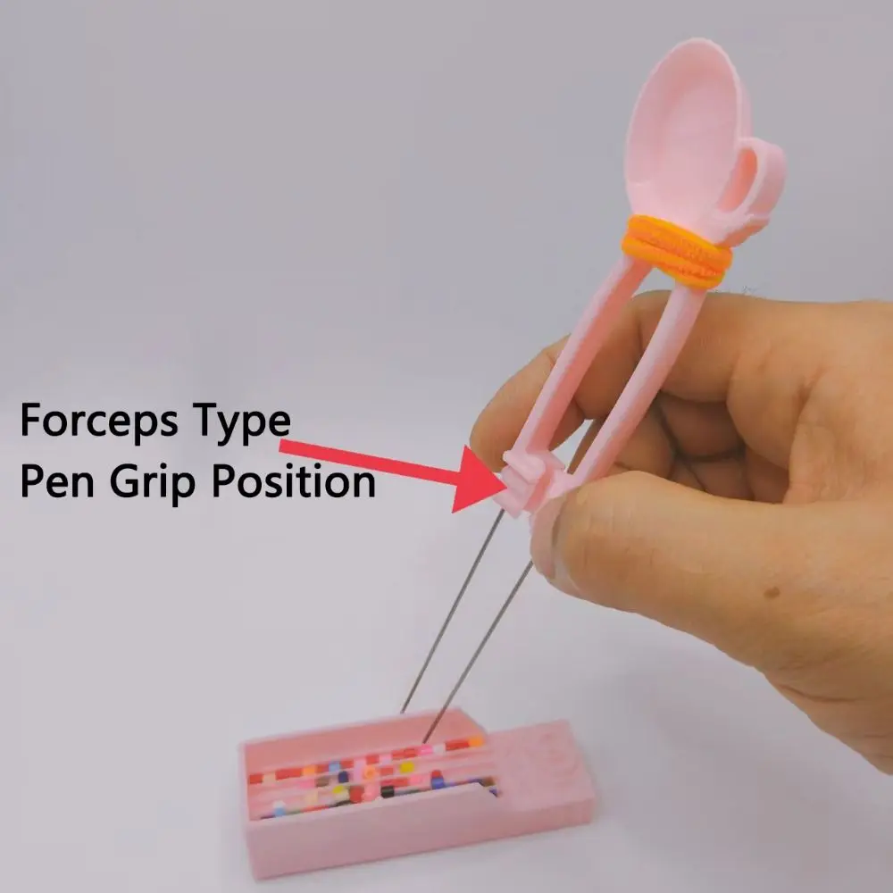Creative Diamond Clips Pen Tray Kits Double Needle Handheld Padding Bean Pen DIY Bean Shovel Beading Tweezers Set Hama Beads Toy