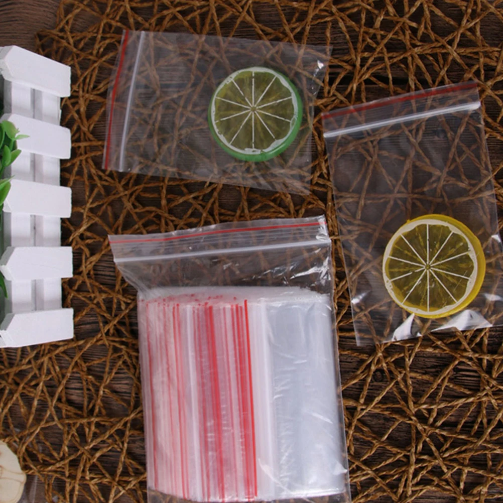 200 Pcs Self Sealing Reusable PE Candy Pill Jewelry Clear Plastic Food Jewelry Packaging Snack Pill Pouch Bags Bags