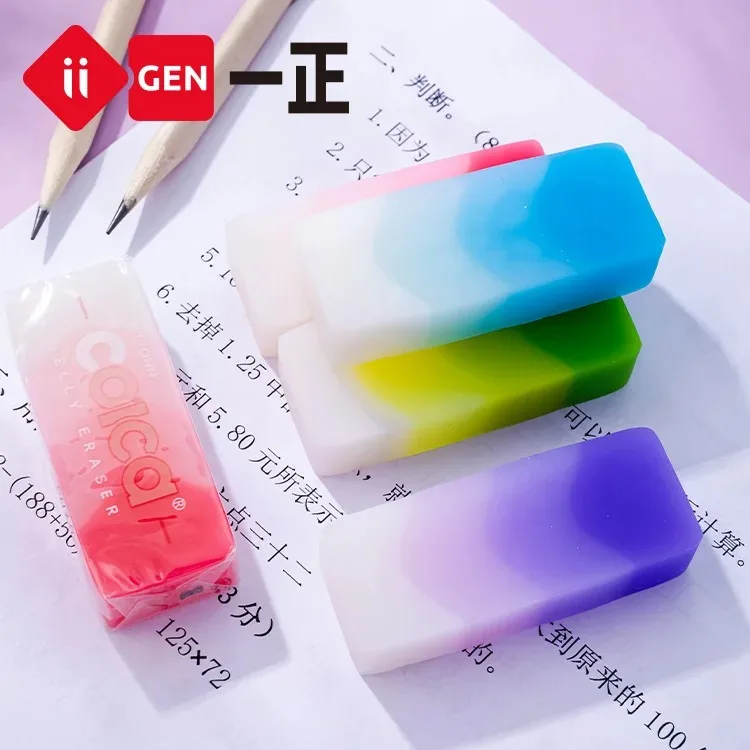 

Colorful Jelly Eraser for Students Clean Erasing No Marks Left School Stationery cute stationery