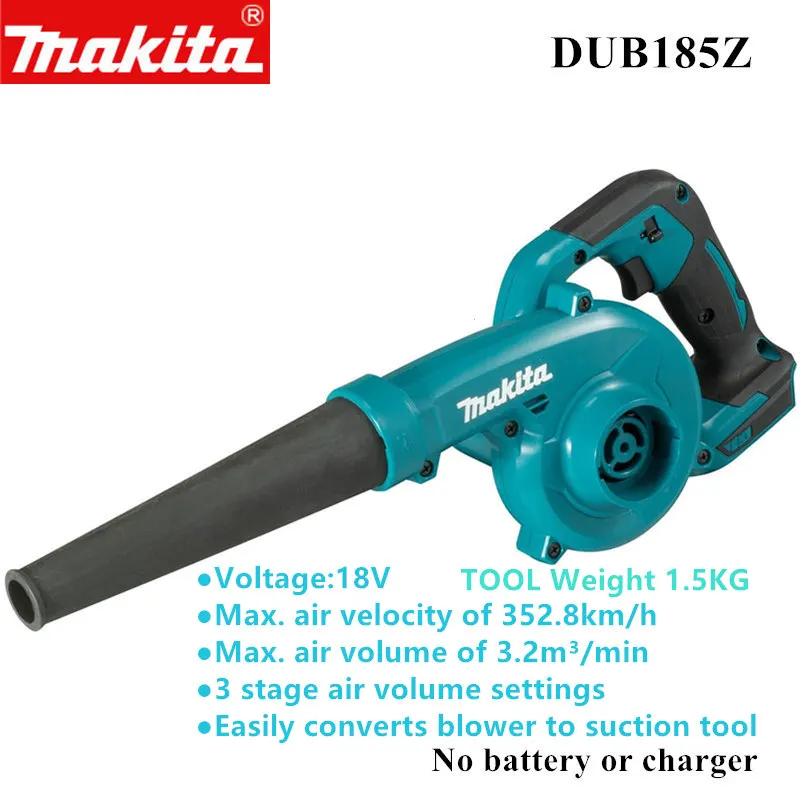 Air Blower Makita DUB185 18V Lithium Battery DUB185Z Dust Blowing Cleaning Adjustable Range Hair Dryer Bare Machine
