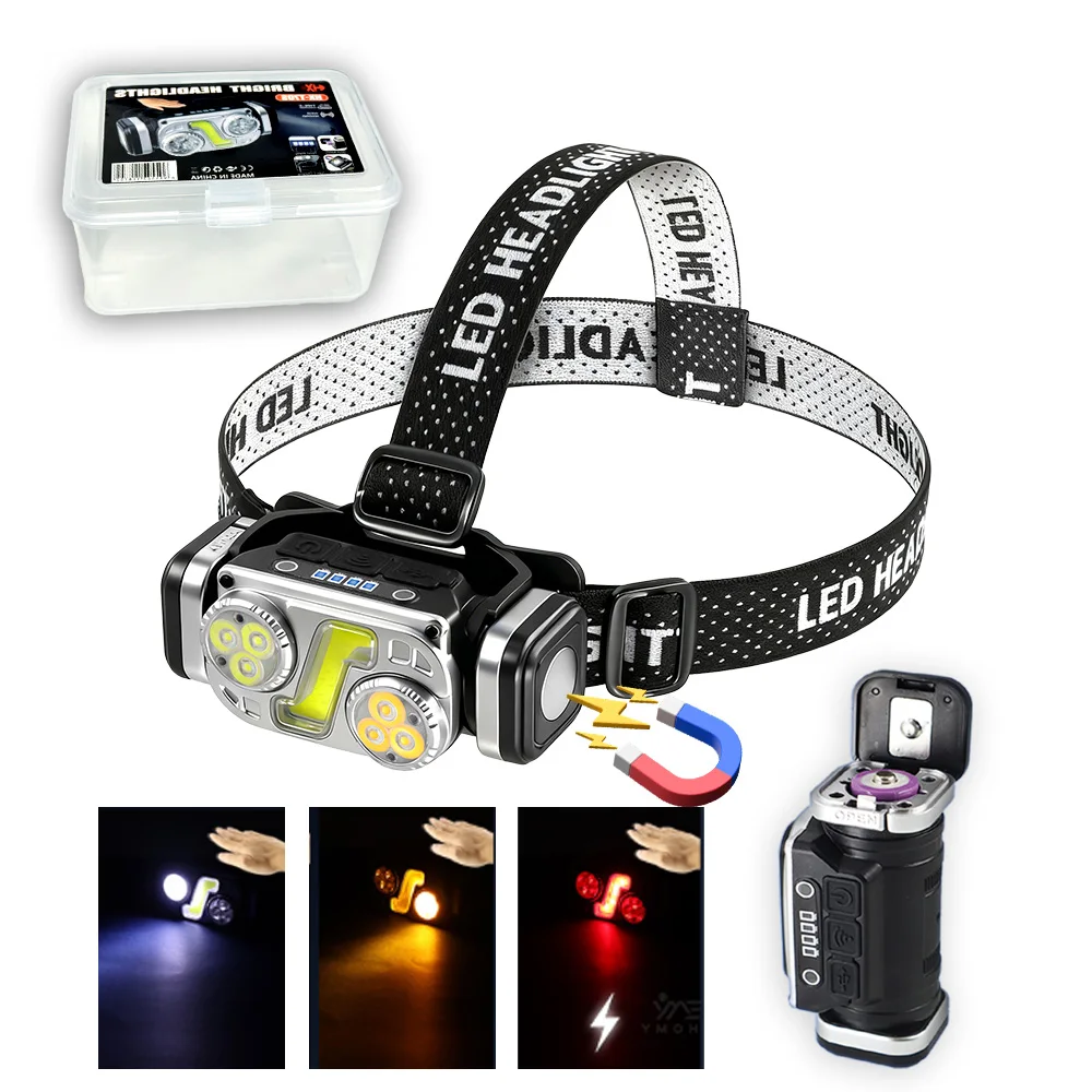 lanterna-de-cabeca-potente-a-prova-d'Agua-magnetica-edc-lanterna-de-cabeca-recarregavel-usb-18650-com-sensor-de-movimento-para-caminhadas-e-pesca