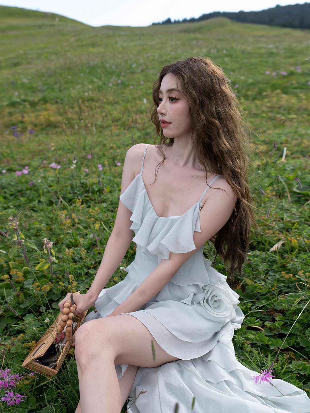 Vaion Aosphere ourlet irrégulier Svel taille cintrée Midi Dr een fée jupe Sle été respirant doux en mousseline de soie