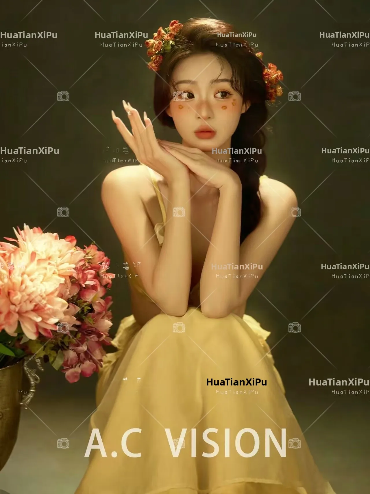 

New Arrival Dopaamine Dreamy Oil Painting Vintage Photography Atmosphere Romantic Individual Artistic Photo Costume Women's F...