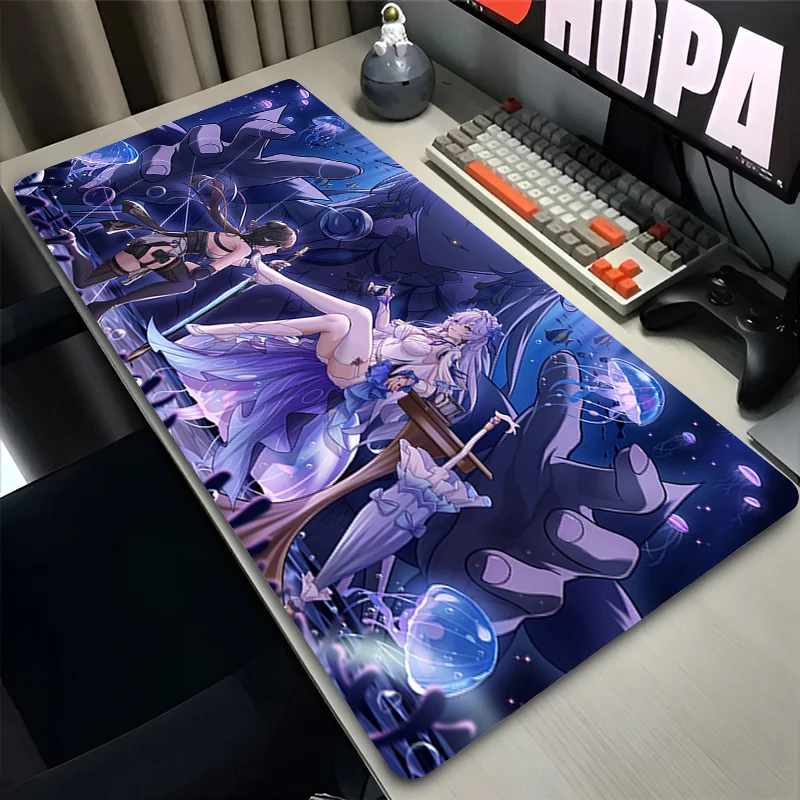 Hot Mouse Pad Anime Professional Gaming Accessories Rubber Computer Keyboard Desk Mat Wuthering Waves Cantarella Gamer mousepads