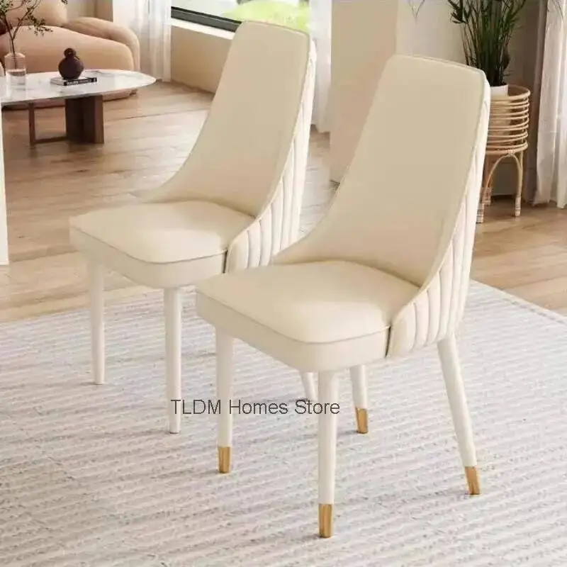 Outdoor Office White Leather Nordic Hotel Dining Kitchen Dining Chairs Chairs Modern Home Vanity Sillas Comedor Hotel Furniture