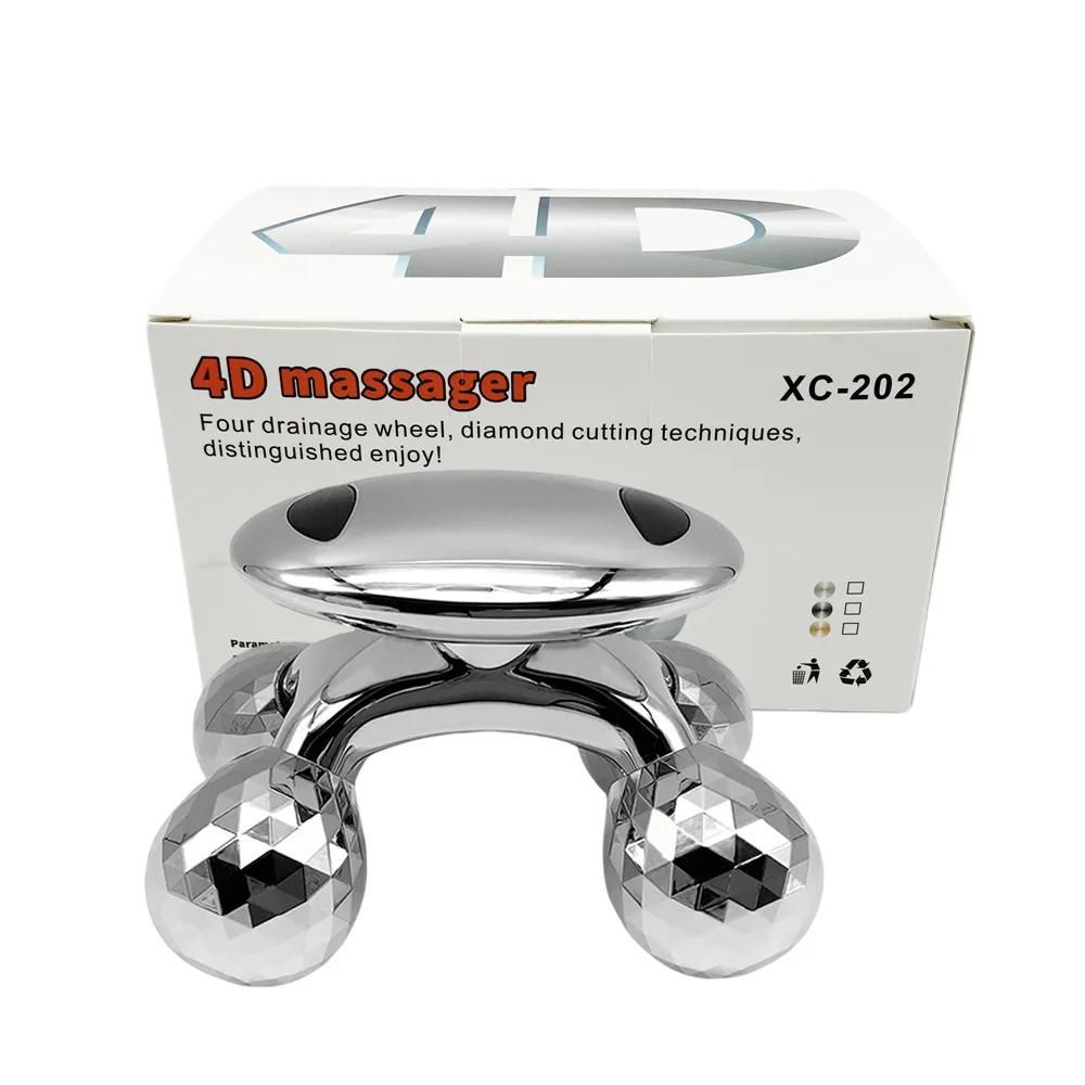 4D Roller Massager Solar Micro Current Massager Face Lifting Tightening Body Slimming Shaping Anti-cellulite Roller Beauty Care