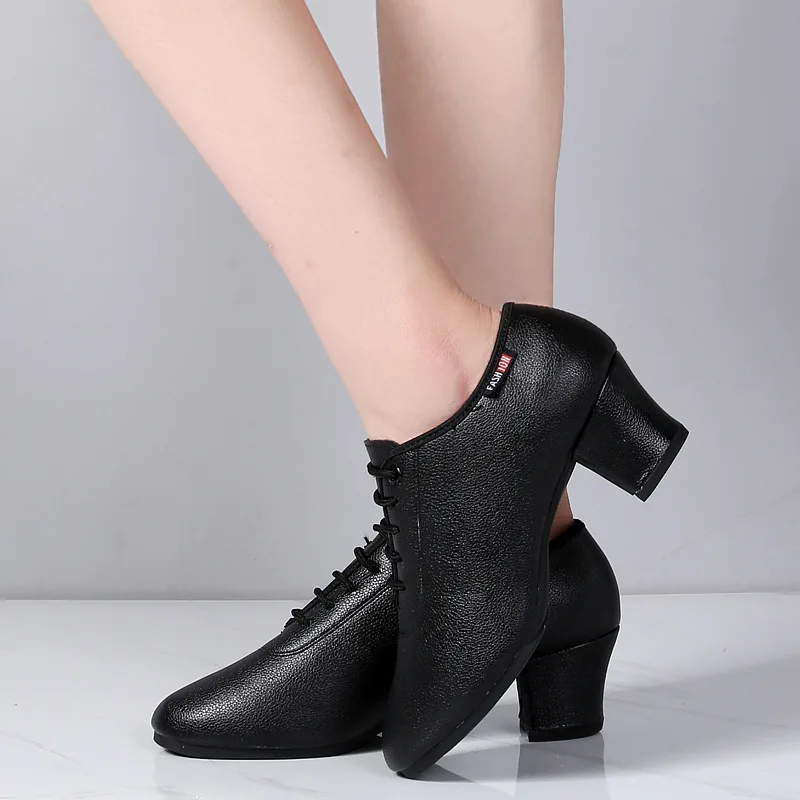 Women New Modern Dance Shoes Girls Standard Dancing Shoes High Heeled Ballroom Latin Dance Shoes for Women 5cm