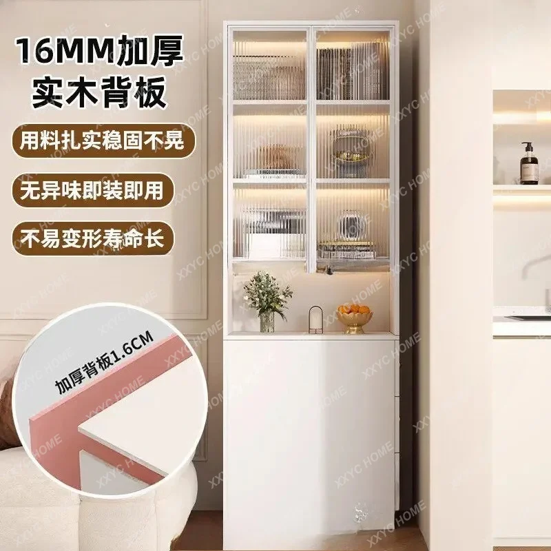 XXSofa seam storage, corner, narrow cabinet glass, pull storage against the wall, cream wind