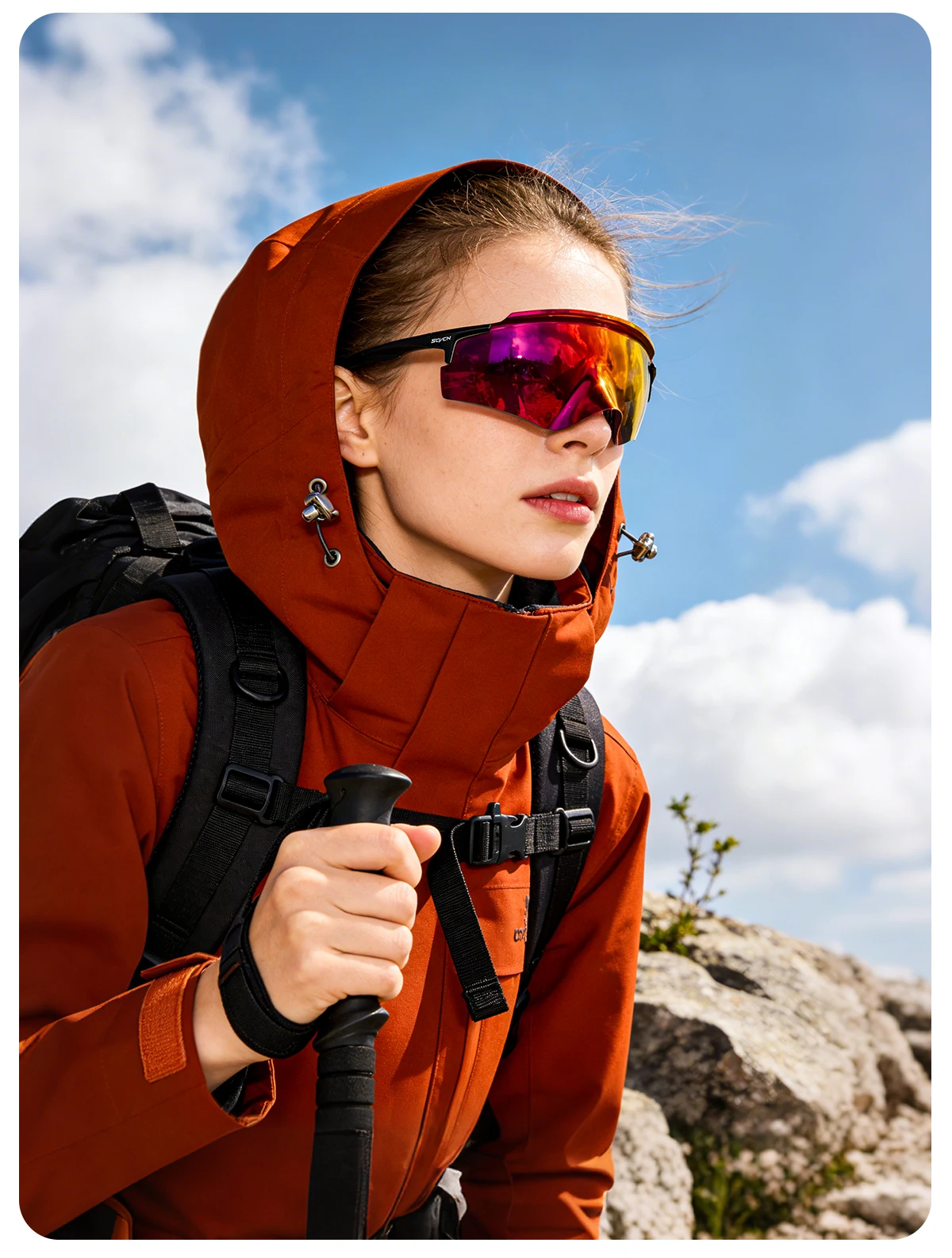 SCVCN Modische Winddichte Ölabweisende Sonnenbrillen für Damen und Herren, für Klettern, Radfahren, Straßenmarathon, Fahrrad, Wandern, Outdoor-Aktivitäten – Detail 24