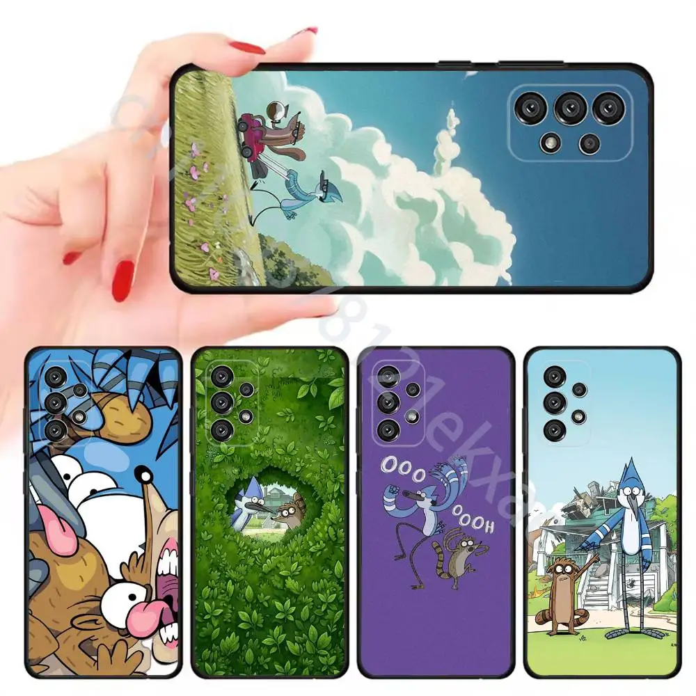 Mordecai Regular Show Phone Case For Samsung Galaxy A13,21s,22,31,32,52,53,71,80,A91 Soft Black Shell