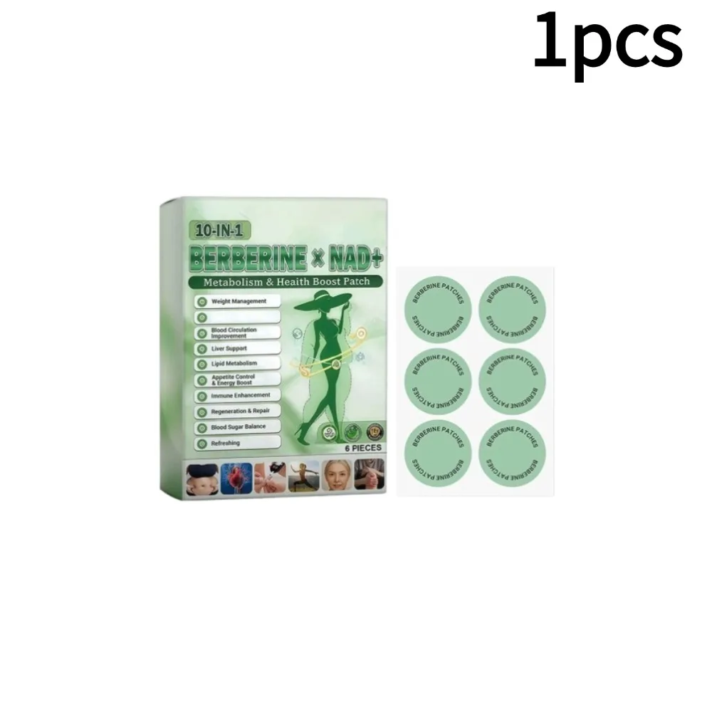 10-in-1 Berberine x NAD+ Gewichtsbeheersingspleister, eenvoudig te gebruiken, afslankpleister, lichaamsverzorgingspleister