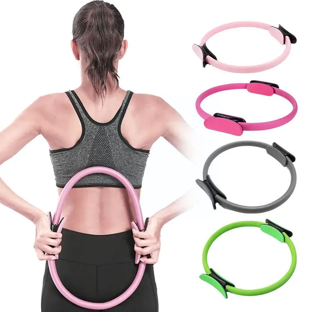 

Yoga Fitness Circle Pilates Women Girl Exercise Circle Home elasticity Pilates Resistance Workout Accessories Gym N7G4