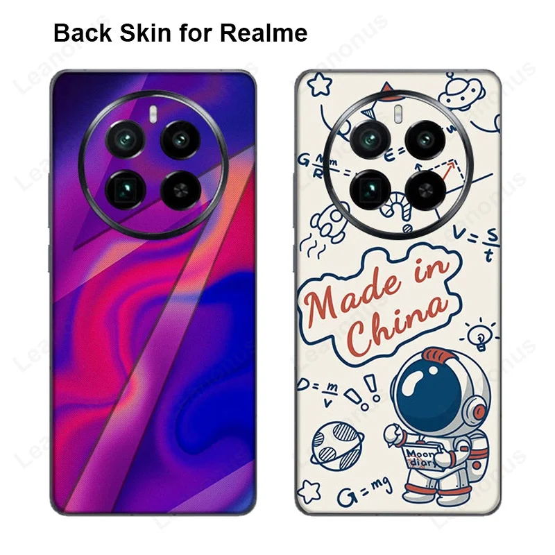 Dazzling Decal Skin for Realme GT5 Pro Back Screen Protector with Side Film Cover 3M Wrap Colorful Sticker