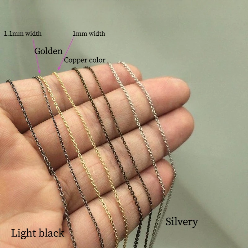 Silvery/Golden/Bronze Color Plated Oval Link Chain for DIY Making Handmade Tassel Decorative Small Chain