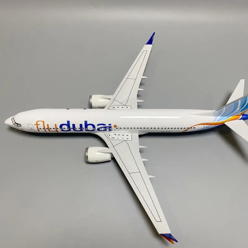 

B737 47cm Aircraft Dubai Airlines Model 1/85 Scale Airplane Model Diecast Resin Aviation Plane Aviation Enthusiasts Collect Gift