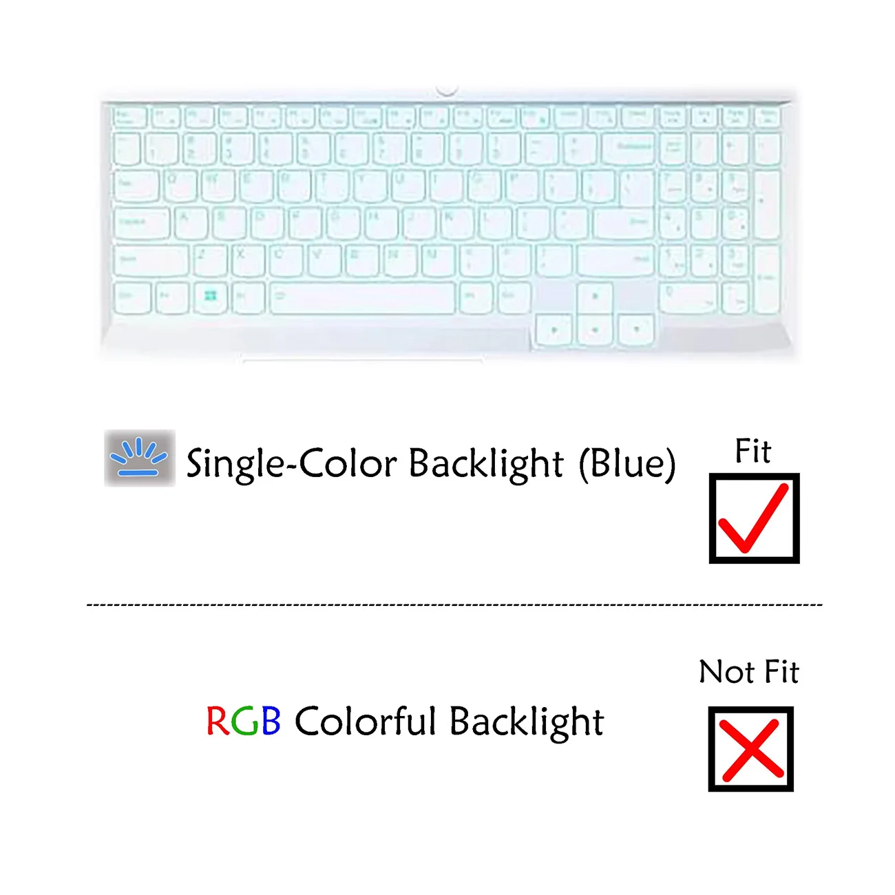 UK LA Spanish French AZERTY Keyboard For Lenovo Legion 5-15ARH7 5-15ARH7H 5-15IAH7 5-15IAH7H 82RE 82RD 82RC 82RB Blue Backlit