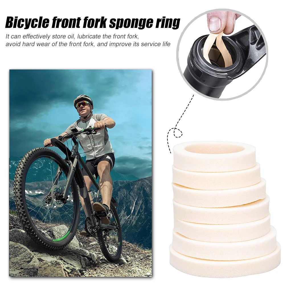 ZTTO MTB Bicycle Shock Absorber Front Fork Sponge Ring Dust-proof Bicycle Fork Care Foam Ring Mountain Bike Accessories