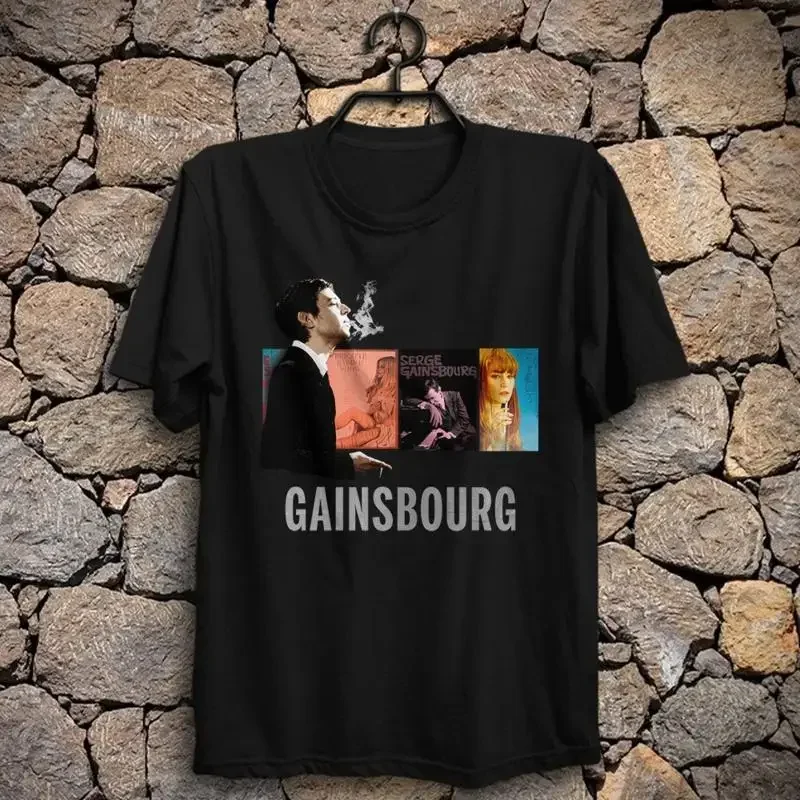 Serge Gainsbourg Vintage Albums T Shirt Du chant à la une N 2 Initials B