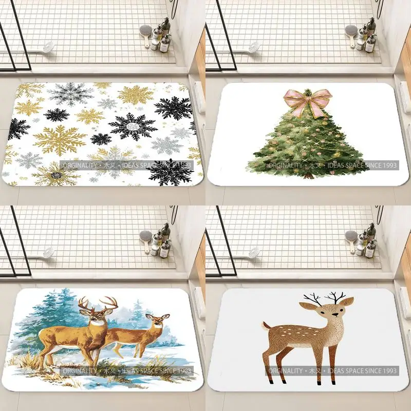 

Flame Christmas Tree Mat Living Room Decoration Home Sofa Non-Slip Carpet Study Bedroom Tatami Children'S Soft Floor Mat