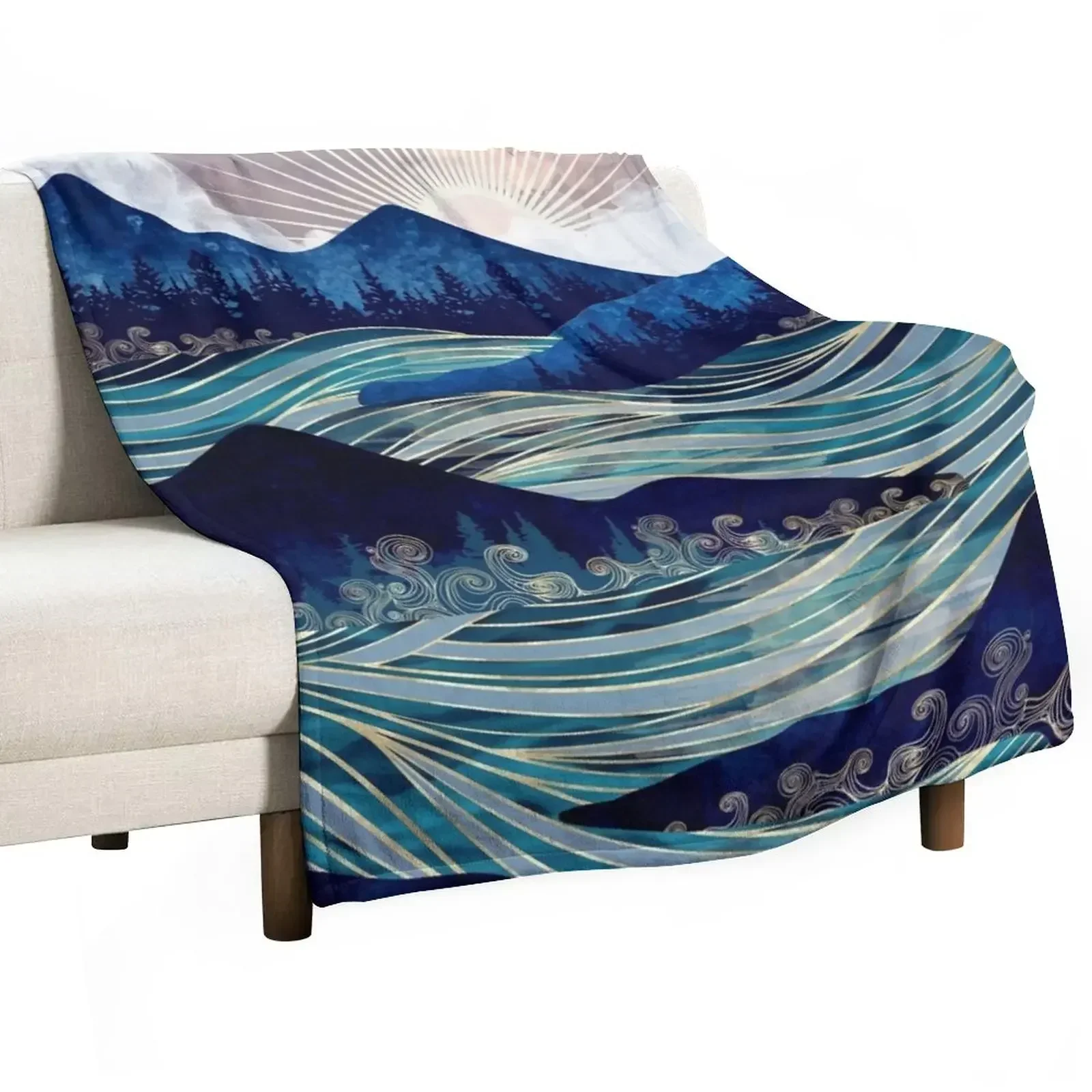 

Ocean Sunrise Throw Blanket Designers Decorative Throw Blankets