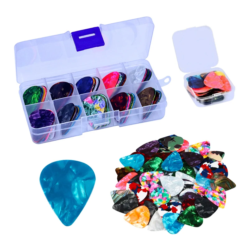 Guitar Picks Premium Celluloid Guitar Pick Thin Variety Packs for Acoustic Guitar Electric Guitar Bass(0.5mm) Guitar Accessories