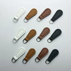 10pcs Pretty Zipper Pullers High Quality Solid Color PU Zipper Pullers Clothes Pencil Bag Handbag Zipper Accessories