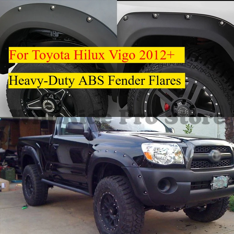 

Heavy-Duty ABS Fender Flares for Toyota Hilux Vigo 2012+ | Reinforced Off-Road Wheel Arch Extensions