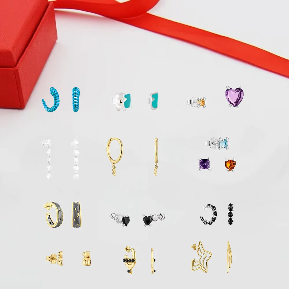 Pendientes de Alta Calidad Más Vendidos en 2025 - Plata Hipoalergénica, Ideales para Uso Diario, Atuendos de Fiesta y Regalos de Aniversario