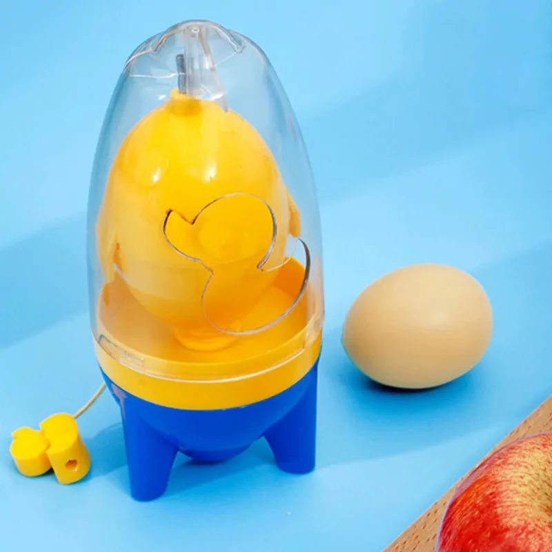 Manual Food Grade In Shell Egg Yolk Separator Shaker Mixer Spinner Drawstring Baking Tool