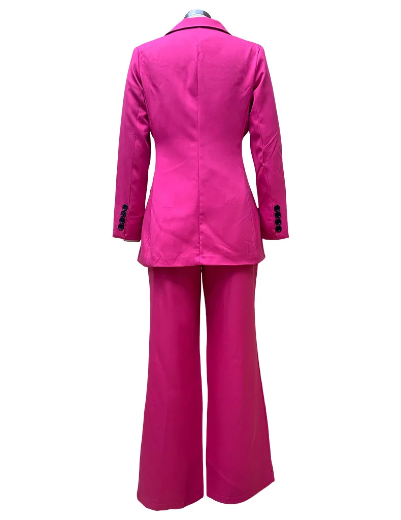 Women\'s Suit Winter Fashion Long-sleeved Solid Color Casual Suit Jacket and Trousers Matching Sets Two-piece Suit Pant Sets