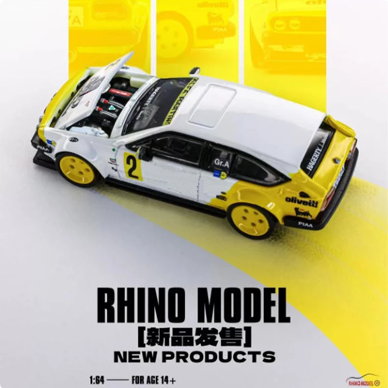 Diecast Original 1:64 Scale Alfa Romeo GTV6 Simulation Alloy Car Model Static Display Collectible Toy Gift Decoration Souvenir