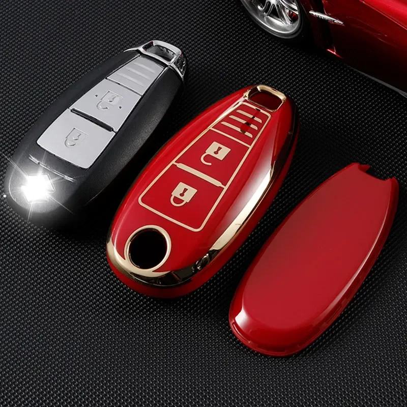 TPU Car Key Case Cover for Suzuki Vitara Swift Ignis Kizashi SX4 Baleno Ertiga Samurai S-Cross Shell Fob Keychain Accessories