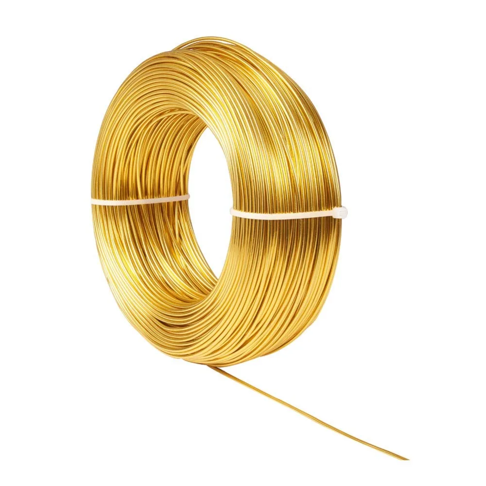 NBEADS Fio De Alumínio, Ouro, 1.5mm, Sobre 100m, 500g