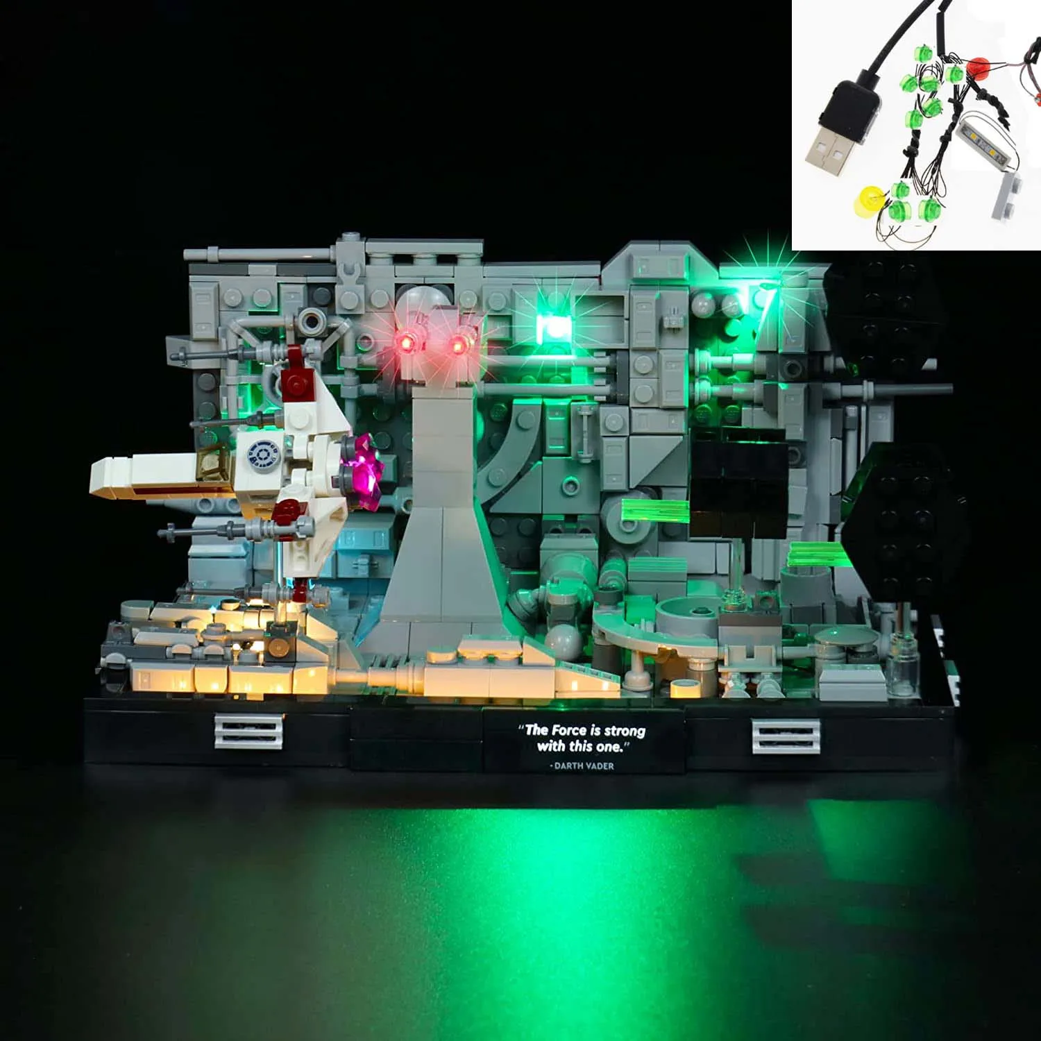 USB Light Kit for LEGO 75329 Star W-ars Trench Run Diorama Building Set Blocks Model -NOT Included Lego Model