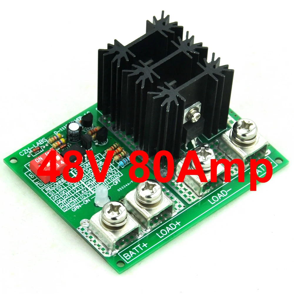 

CZH-LABS Low Voltage Disconnect Module LVD, 48V 80A, Protect/Prolong Battery Life.