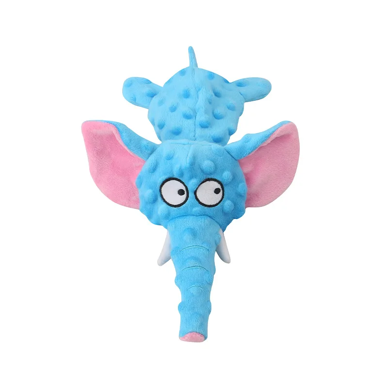 Elephant Soft Shell Plush Dog Toys Interactive Squeaky Dog Toys for Small Large Dogs Sounding Paper Chew Tooth Toy Pet Products