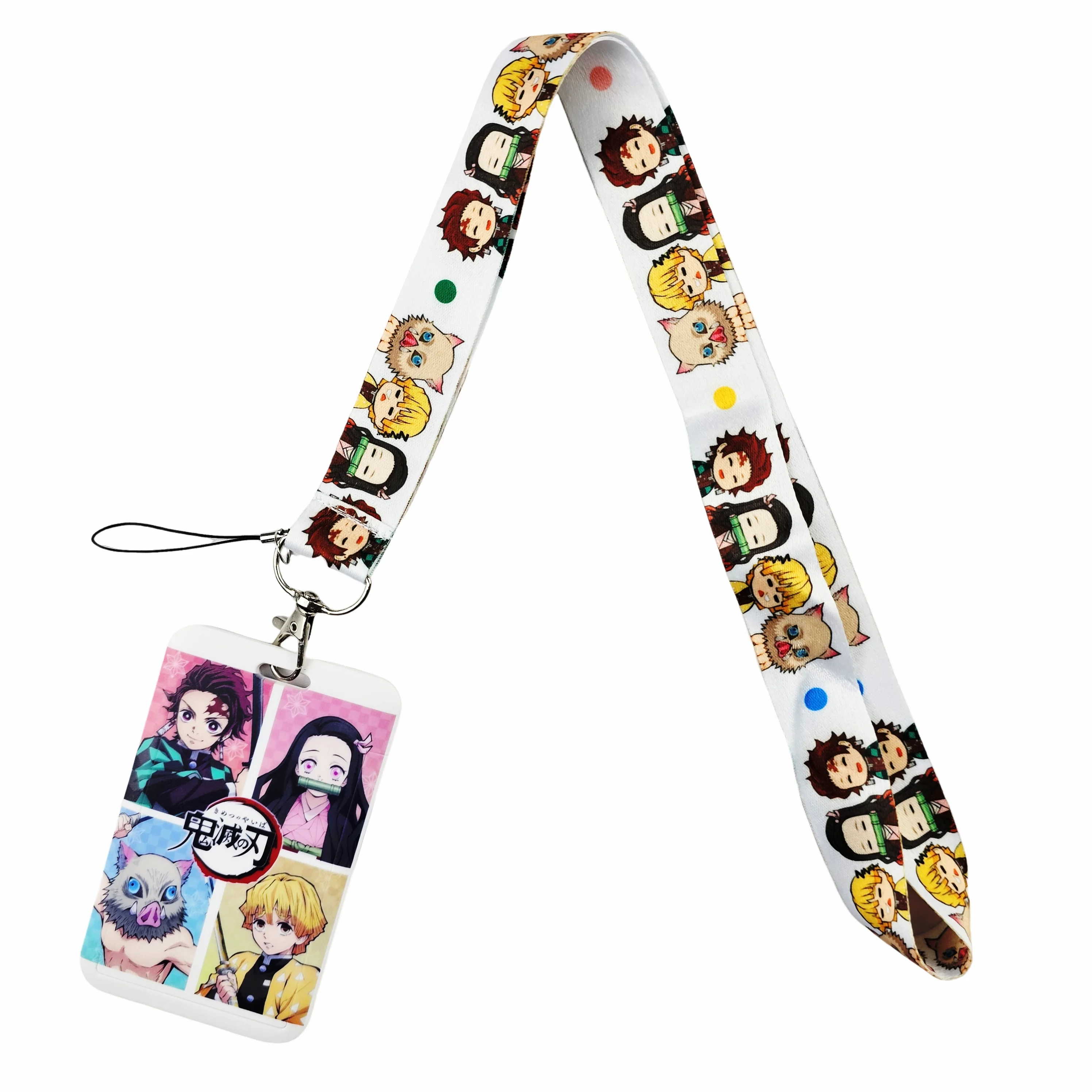 Lanyards Keychain Animated Cartoon Badge Holder ID Credit Card Pass Hang Rope Lanyard For Keys Anime Accessories Gifts
