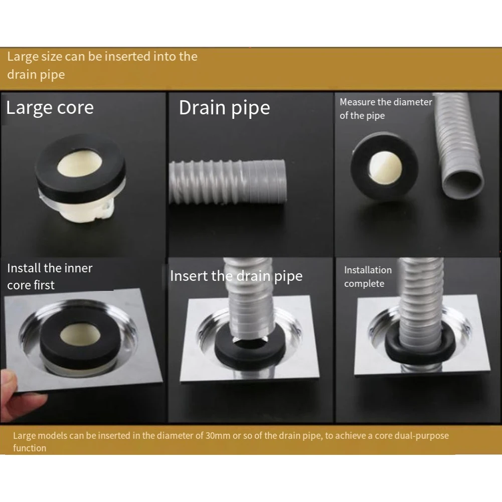 Tools Floor Drain Core Versatile Anti-clogging Smell Toilet Cover Deodorant Easy To Install Functionality Kitchen