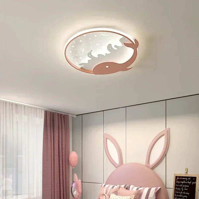 

SANDYHA Whale Star Moon LED Ceiling Light Fun Modern Home Decor Kids Bedroom Living Room Stylish Lighting