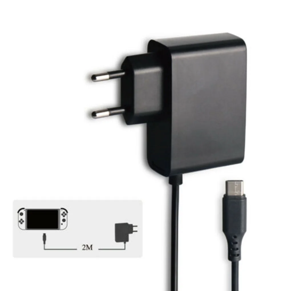 Adaptador de Energia AC 5V 2.4A para Nintendo Switch, Plugue EU/US, Base de Carregamento Rápido, Acessórios de Substituição