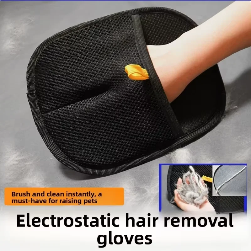 Double-Sided Multi-Functional Pet Hair Cleaning Gloves Pet Ownership Tool Beauty Glove for Easy Hair Collection And Reduced Clea